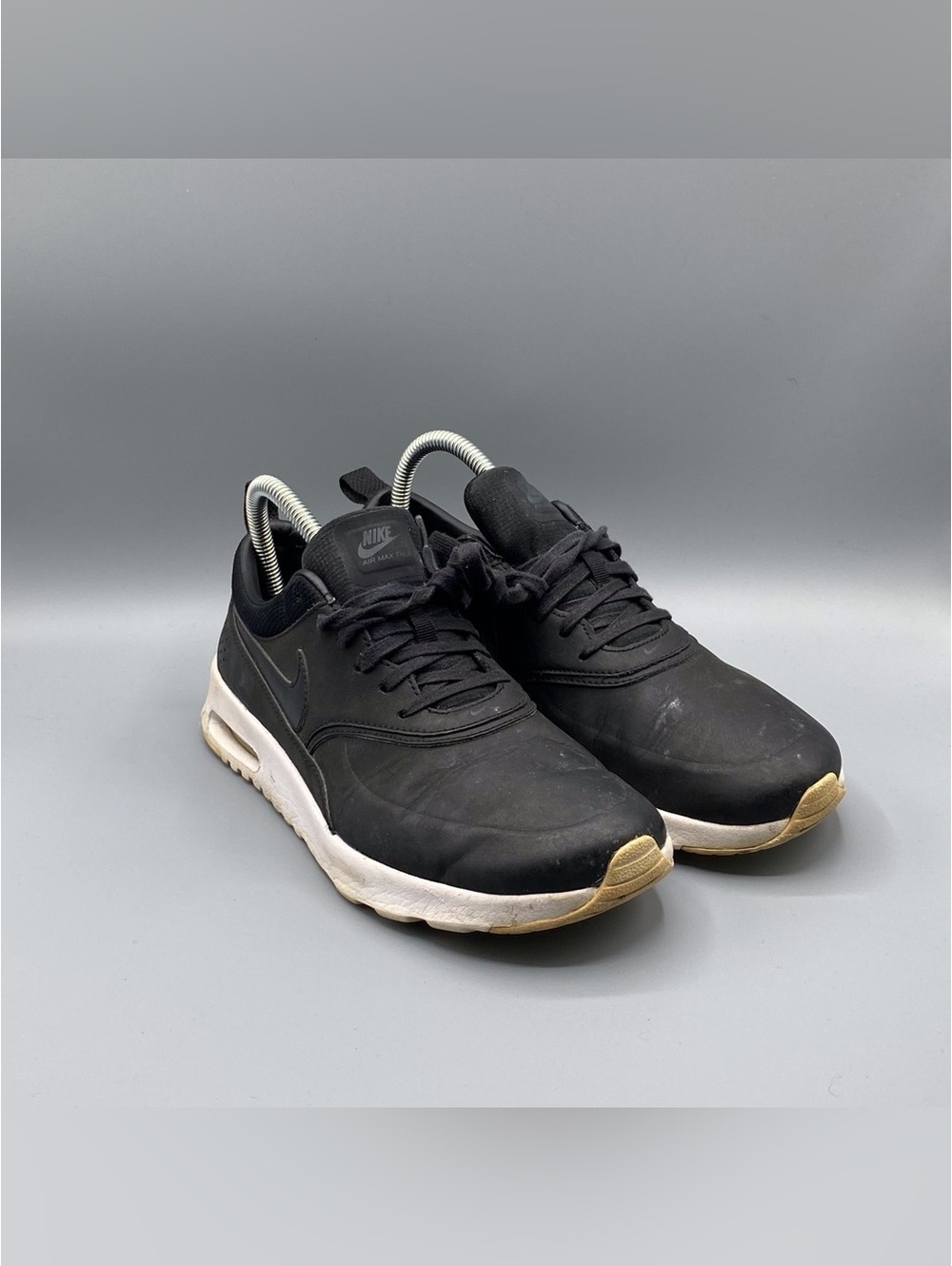 Nike Womens Air Max Thea Premium Black Running Shoes - Picture 4 of 4